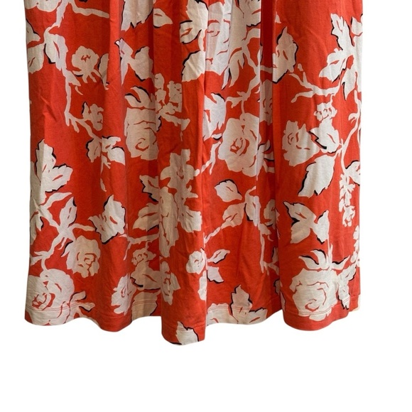 Lands' End Red Orange and White Floral Mini Dress - Picture 5 of 7
